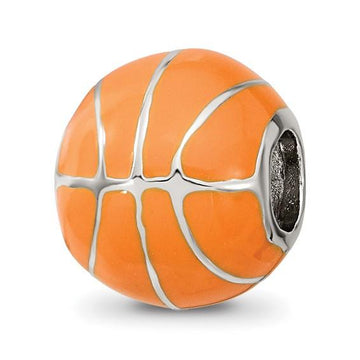 Sterling Silver Basketball Reflections Bead REF-12250
